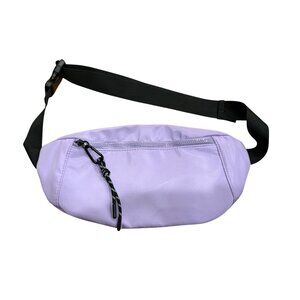 Street Level Purple Bag Black Strap Minimalist Waist Bag 15”